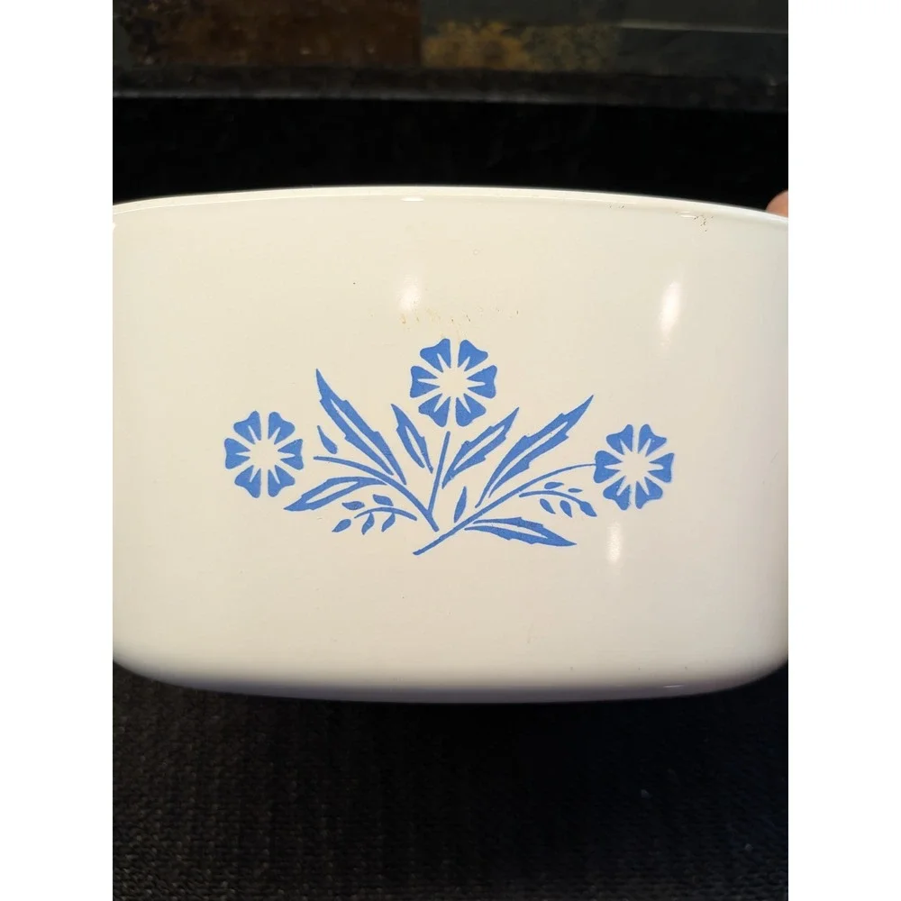 Vintage Corning Ware Blue Cornflower Casserole Set 2‎ Square Dishes